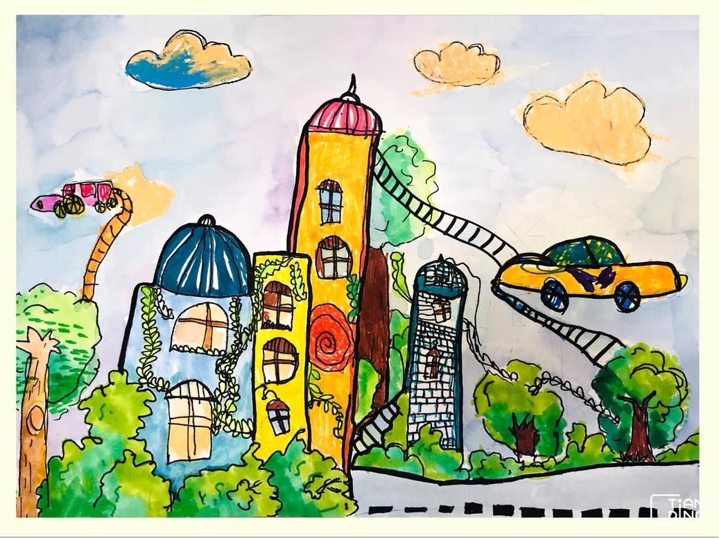 5岁儿童画优秀作品 有颜色消防车的画法图解教程（柯南简笔画） - 有点网 - 好手艺
